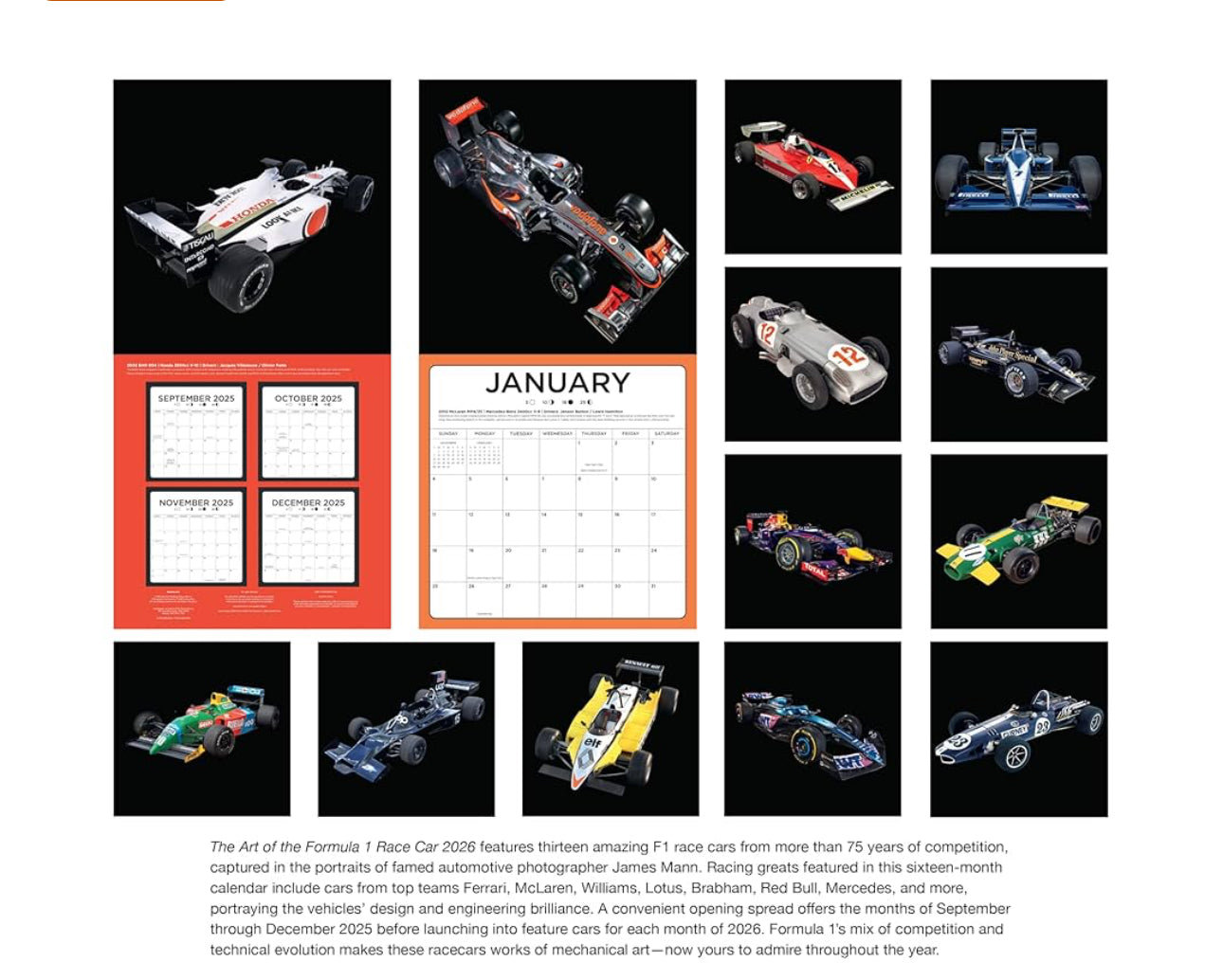 Calendario F1 2026 The Art of the F1 Race Car