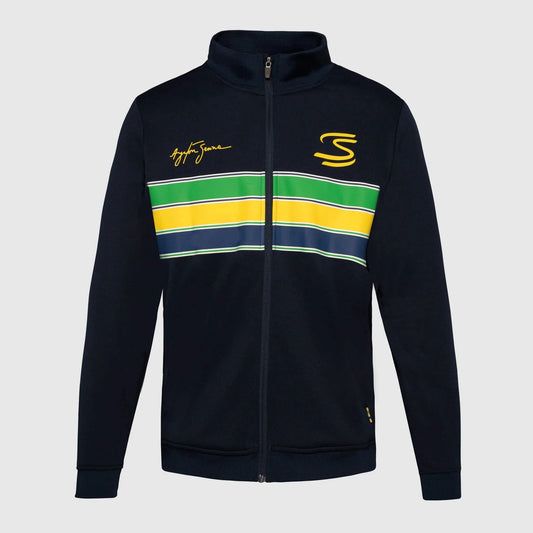 Ayrton Senna F1 Retro Stripe Jacket
