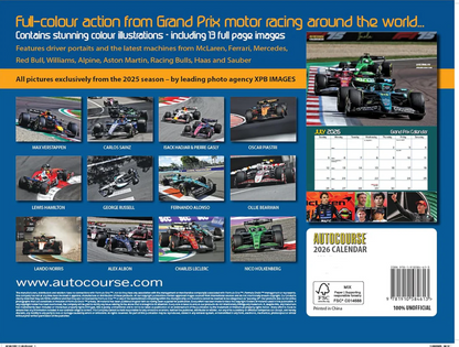 Calendario: 2026 Autocourse Grand Prix Calendar