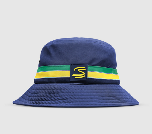 Ayrton Senna Helmet Stripe Bucket Hat